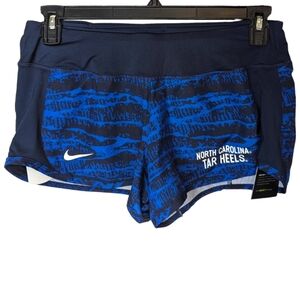 North Carolina Tar heels Nike Dri Fit Womens Running Shorts Sz Medium‎